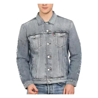 (Blue, XL) Levi's Mens Trucker Jacket Regular Fit Cotton Button Up Denim Jacket Blue