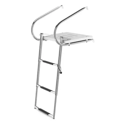 3-step Telescoping Boat Ladder Fold Dock Ladder Swimming Pool Ladder