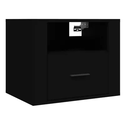 (Black, x Bedside cabinet) vidaXL 1/2x Wall-mounted Bedside Cabinet Floating Bedside Unit Multi 