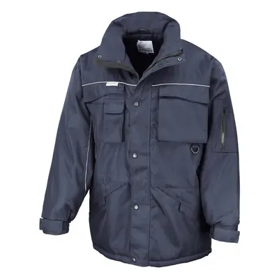 (3XL, Navy/Navy) Result Mens Workwear Heavy Duty Water Repellent Windproof Combo Coat