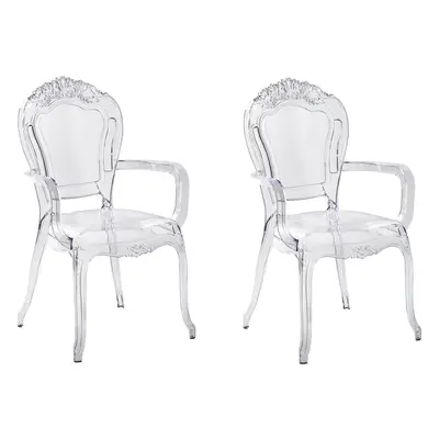 Set of Dining Chairs VERMONT Transparent