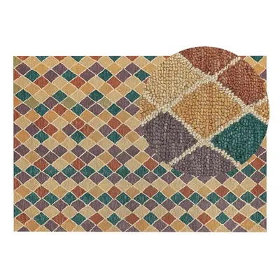 Wool Area Rug x cm Multicolour KESKIN