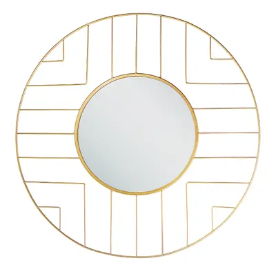 Wall Mirror HESDIN cm cm Metal Gold