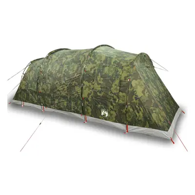 (camouflage) vidaXL Family Tent Tunnel 6-Person Camping Tent Lightweight Tent Waterproof