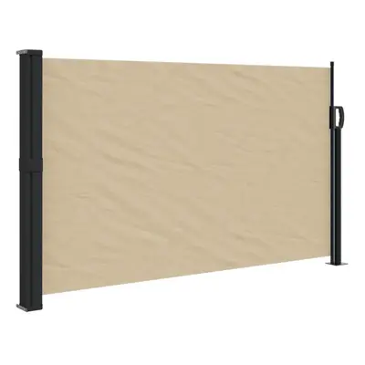 (beige, x cm) vidaXL Retractable Side Awning Outdoor Privacy Screen Balcony Sunshade Shelter