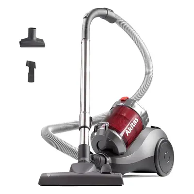 (C6) Powerful bagless cylinder vacuum cleaner with nozzle head for hard floors and carpets