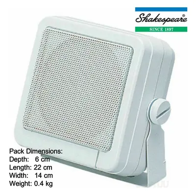 Shakespeare ES-4 Deluxe External Ohm Speaker-8W with Swivel Bracket?10cm?White