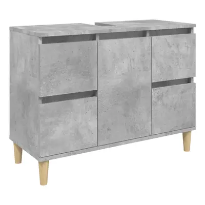 (concrete grey) vidaXL Sink Cabinet Vanity Unit Under Sink Cabinet Sonoma Oak Engineered Wood