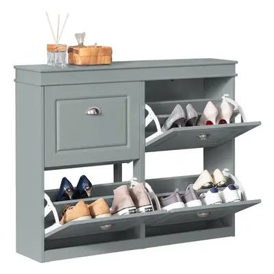 SoBuy FSR79-HG, Drawers Shoe Cabinet Shoe Rack Shoe Storage,Grey