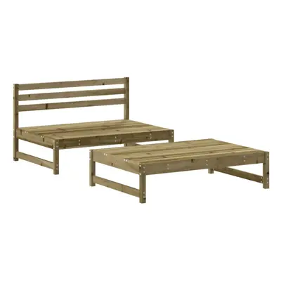 (natural impregnated) vidaXL Garden Lounge Set Wooden Bench Outdoor Bench Piece Solid Wood Pine