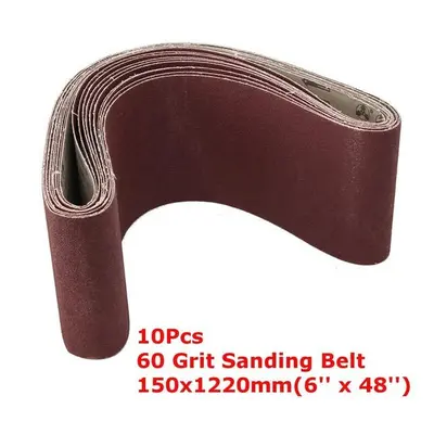 10pcs 15x122cm Grit Alumina Abrasive Sanding Belts Oxide Abrasive Strips