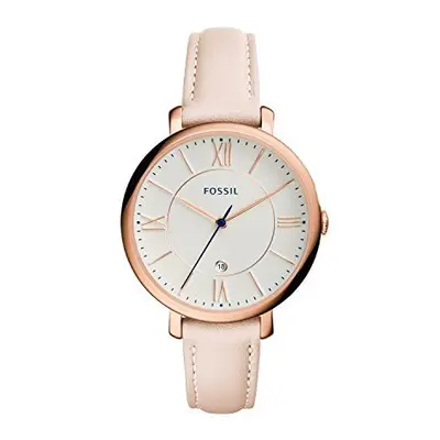 Watch for Women Jacqueline, Quartz Movement, mm Rose Gold Stainless Steel Case with a Leather St