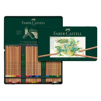 Faber-Castell Tin of Pitt Pastel Artists Colouring Pencils, High Colour Ideal For Colouring, Dra