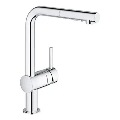 GROHE | Minta L-Spout Kitchen Tap | Pull-Out Spray | Chrome