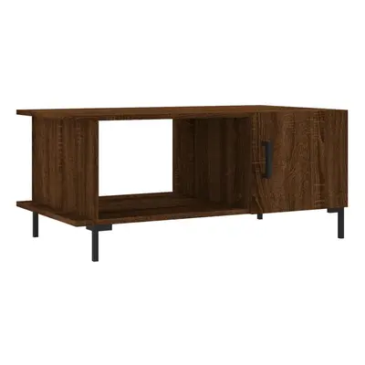 (brown oak) vidaXL Coffee Table Side Table Sofa End Table High Gloss White Engineered Wood