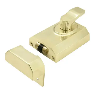 Contract Rim Cylinder Rollerbolt Nightlatch 60mm Electro Brassed Door Lock