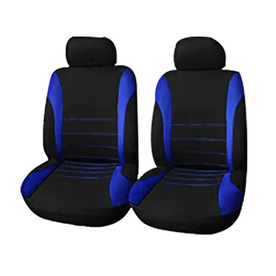 (Blue) Pack Universal Car Seat Cover Set Front Rear Head Rests Full Set Auto Cover