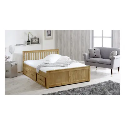 (Small Double, Waxed) Mission Wooden Bed