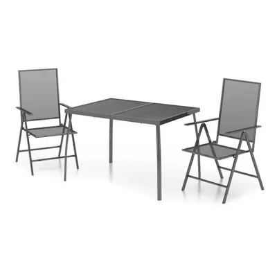 (110 cm table length/ piece) vidaXL Garden Dining Set Outdoor Dining Table and Chairs Anthracite