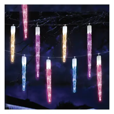 Premier - 24pc Chaser Icicles with Rainbow LEDs