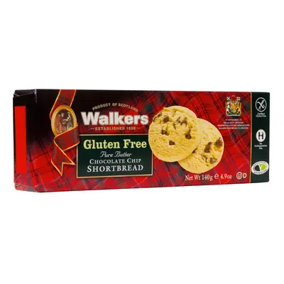 Walkers Shortbread Gluten Free Chocolate Chip Rounds, Traditional Pure Butter Scottish Recipe, 1