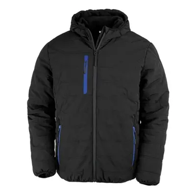 (S, Black/Royal Blue) Result Genuine Recycled Mens Compass Padded Jacket