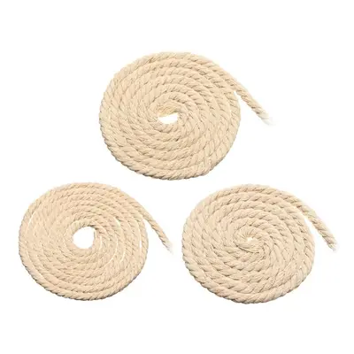 (6mm) 4/5/6mm Macrame Rope Natural Beige Cotton Twisted Cord String DIY Jewelry Bracelet Craft