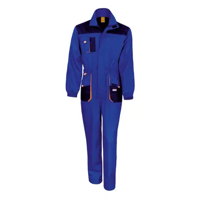 (2XL, Royal / Navy / Orange) Result Unisex Work-Guard Lite Workwear Coverall (Breathable And Win