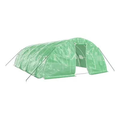 (green, x x 2.3 m) vidaXL Greenhouse Plant House with Steel Frame Polytunnel Greenhouse Green