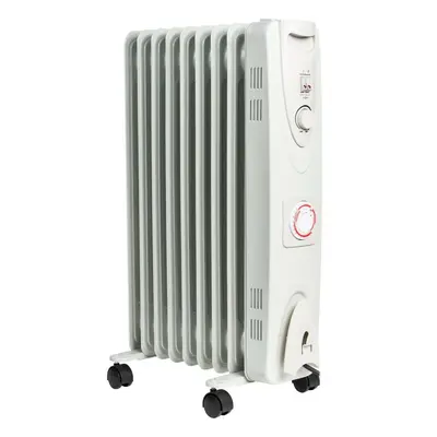 (Thermostat and Timer, 2kW) MYLEK Oil Filled Radiator - Thermostat