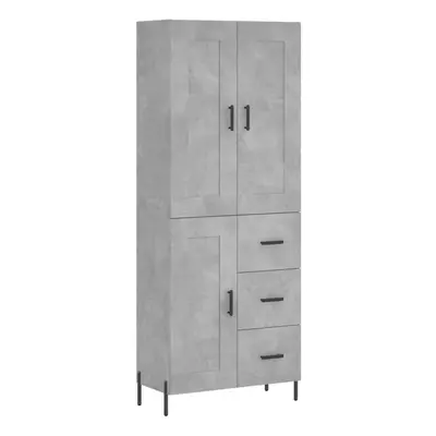 (concrete grey, wood door drawers) vidaXL Highboard Sideboard Tall Storage Cabinet Side Cabinet 