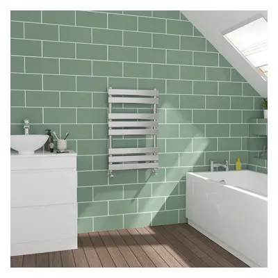 WarmeHaus Flat Panel Chrome Towel Radiator Bathroom Heated Towel Rail 800x500mm