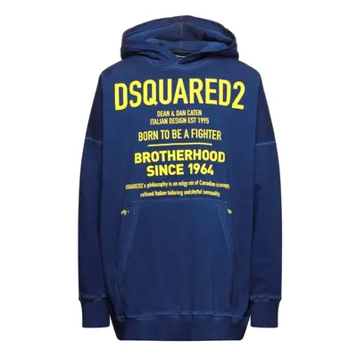 Dsquared2 Born To Be A Fighter Oversize Blue Hoodie