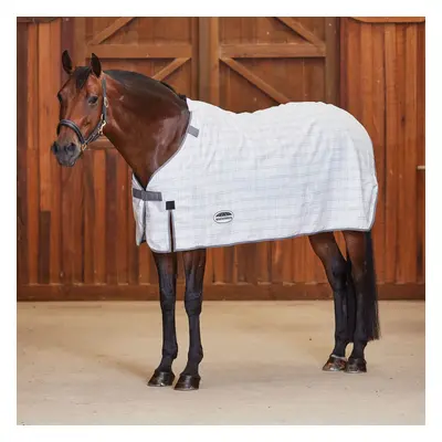 (4' 3", White/Grey) Weatherbeeta Comfitec Standard-Neck Cotton Horse Rug Liner