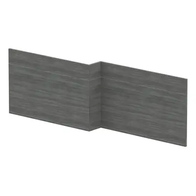 1700mm Square MFC Reversible Shower Bath Front Panel - Woodgrain Anthracite