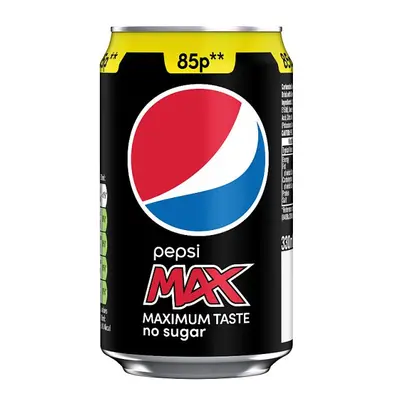 Pepsi Max No Sugar 330ml (Case of 24, x 330ml)