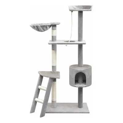 vidaXL Cat Tree with Sisal Scratching Posts cm Grey Play Tower House Condo