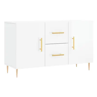 (high gloss white) vidaXL Sideboard Storage Side Cabinet Cupboard Concrete Grey Engineered Wood