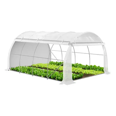 VOUNOT Large Polytunnel Greenhouse Gardening Walk In Grow House with Roll-up Side Walls, 4x3x2m 