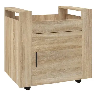 (Sonoma oak) vidaXL Desk Trolley Engineered Wood Office Under Storage Trolley Multi Colours