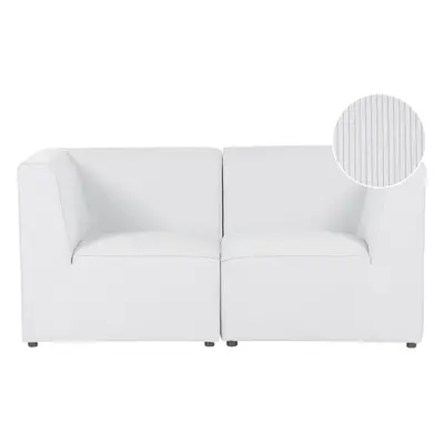 2 Seater Modular Jumbo Cord Sofa Off White LEMVIG