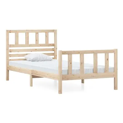 vidaXL Solid Wood Bed Frame 90x200 cm 3FT Single Wooden Bedroom Furniture