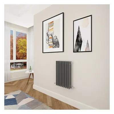 (600x425mm Column) Designer cast iron radiator anthracite all sizes