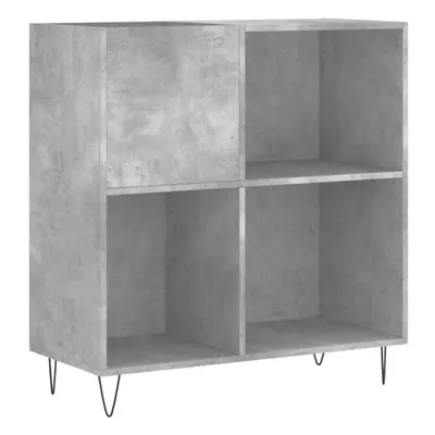 (concrete grey) vidaXL Record Cabinet Record Storage Cabinet Sideboard White Engineered Wood