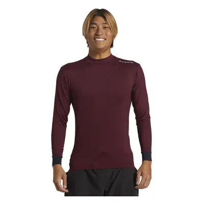 (M, Wine) Quiksilver Mens Highline Long Sleeve UV Protect Surf Rash Guard Vest Top