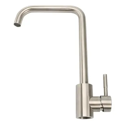 (Natural) Stainless Steel Burnished Faucet Kitchen Hot And Cold Water Mixer Single Handle Rotati