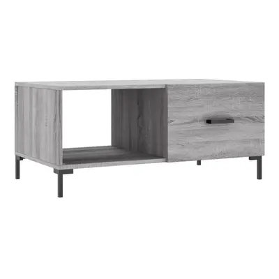 (grey sonoma) vidaXL Coffee Table Side Table Sofa End Table High Gloss White Engineered Wood