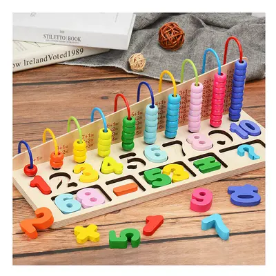 (10 Digital Shapes) Children's Mathematics Teaching Aid Abacus Computing Frame Blocks Toys