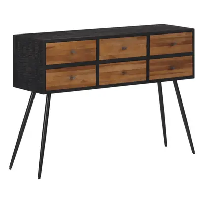 vidaXL Console Table with Drawers End Table Side Table Solid Reclaimed Teak