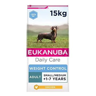 Eukanuba Weight Control Low Fat Complete Dry Dog Food for Adult Small and Medium Breeds with Chi